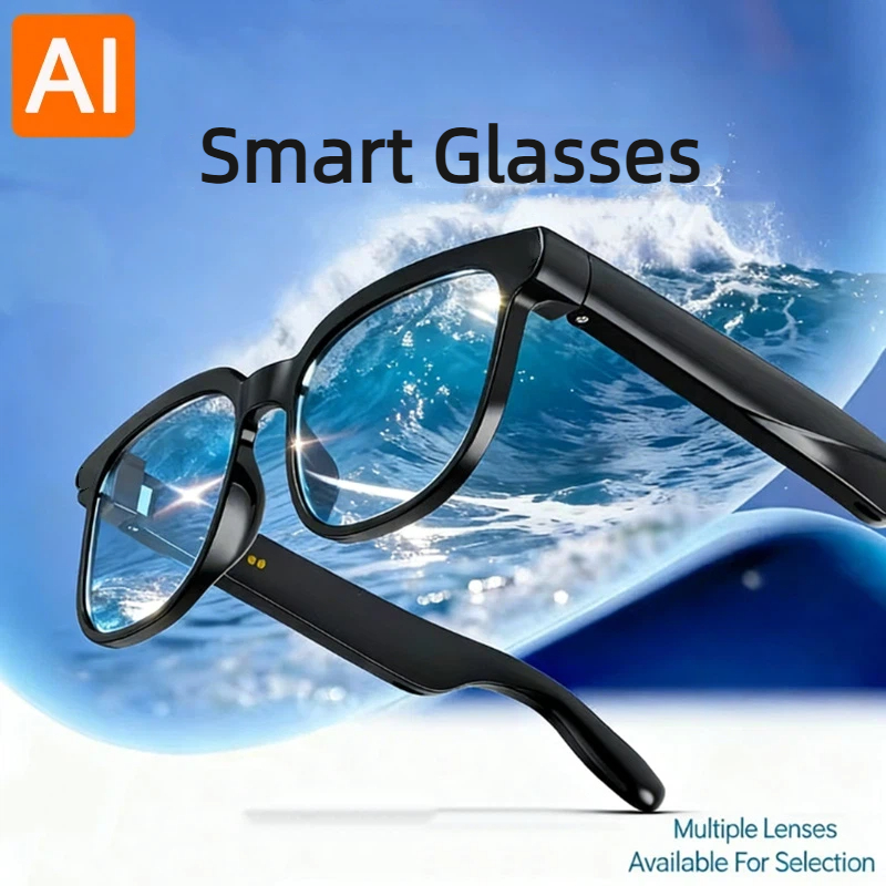 Smart Glasses Lens - リモコンタッチフォトグラス スマートグラス 録音機能 音声起動アシスタント ワイヤレスBluetoothスマートアイウェア 2026年新製品