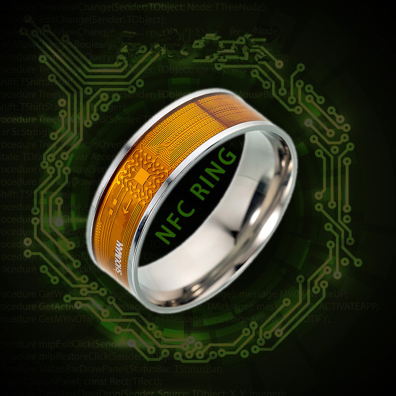 Smart Ring Nfc Pay - ステンレス鋼のユニセックス多機能リング,nfcスマートチップリング,カップルリング,デジタルリング,ジュエリーアクセサリー