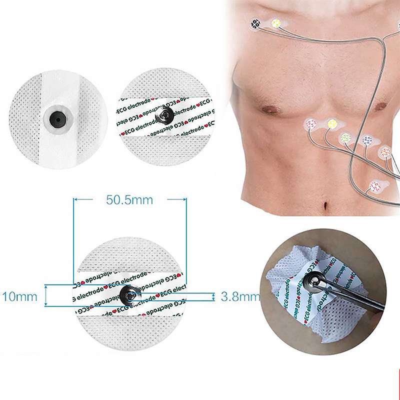 Ecg Patch Monitor - 50 ピース/バッグ電極パッチ医療使い捨て ECG EKG アクセサリー不織布電極パッド心電図筋肉刺激装置