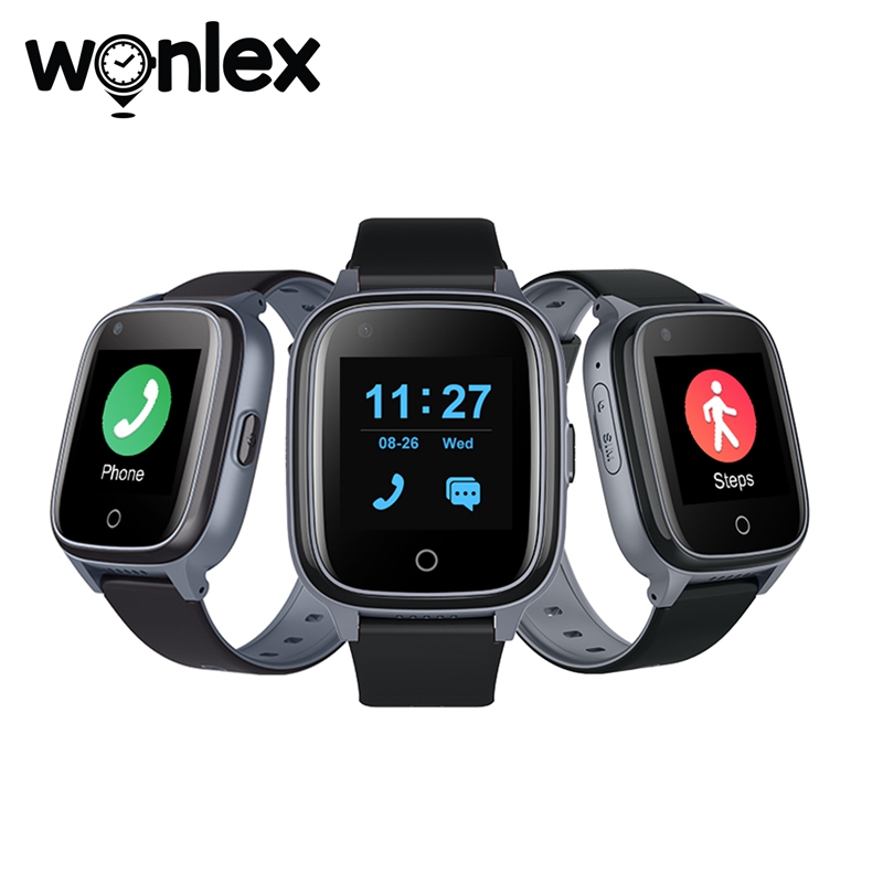 Fall Detection Watch - Wonlex KT17S高齢者向けスマートウォッチ、転倒検知、4Gビデオ通話、GPS、心拍数・血圧モニター、紛失防止トラッカー付き