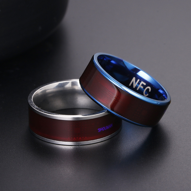 Smart Ring Nfc Pay - 男性と女性のためのスマートフィンガーリング,スマートフォン,デジタル,Android,多機能,カップルのための,新しいファッション