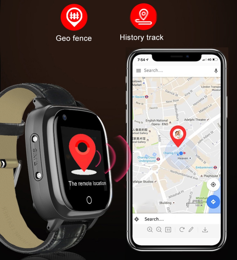 Fall Detection Watch - 高齢者向けスマートウォッチ 高齢者向け GPS ウォッチ 転倒検知 4G