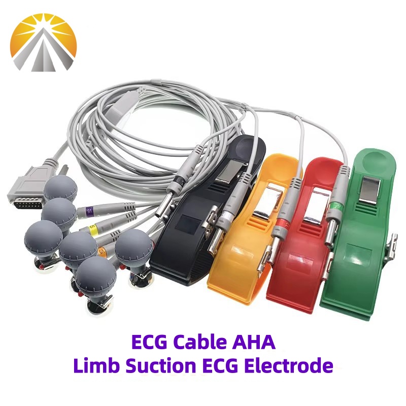 Ecg Patch Monitor - 日本光電バイオケア心電計用ECGケーブル、コメンワンピース10リードDB15バナナ4.0フルセット、吸引リムクリップ電極パッド付き