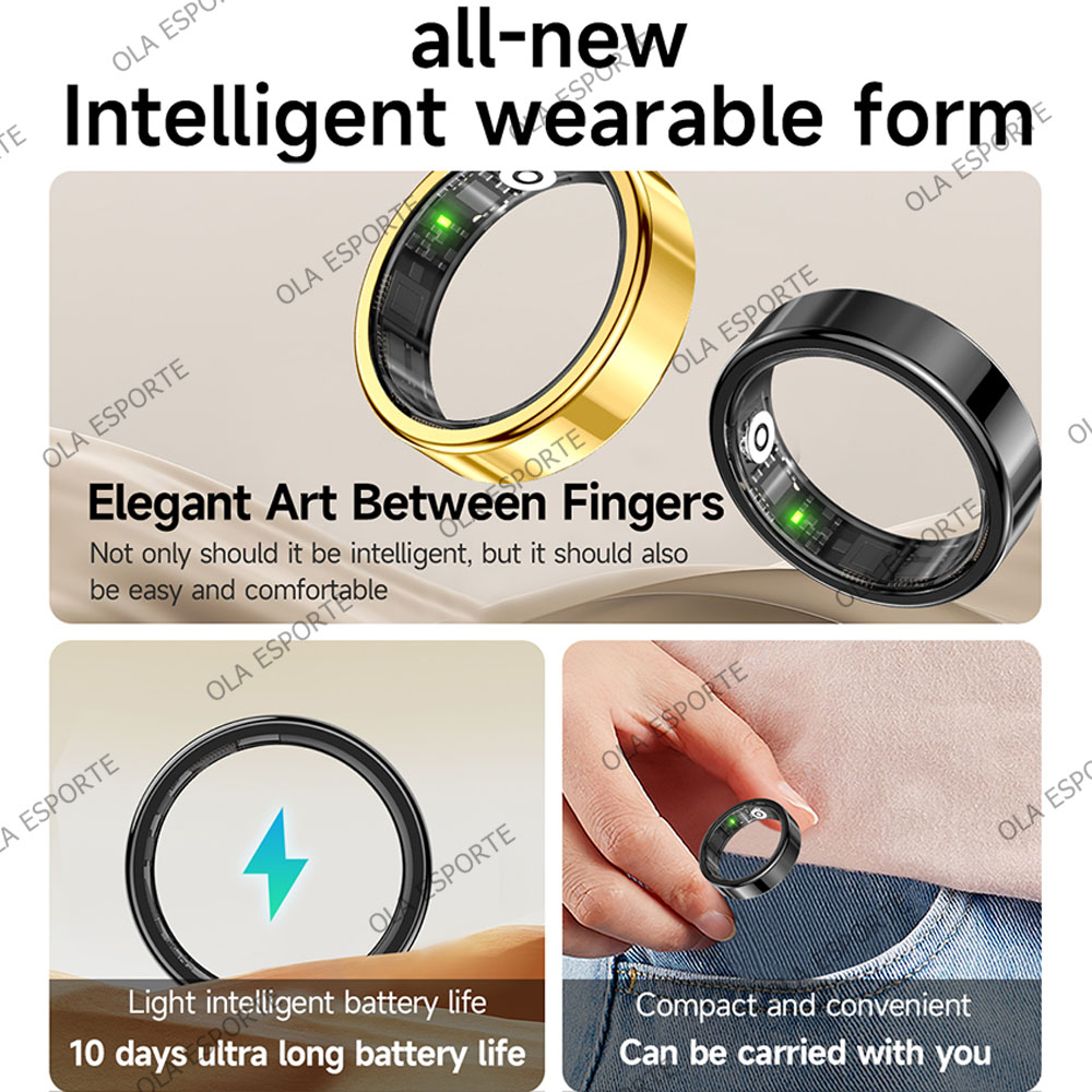 Temperature Ring Skin - 新しい R09 スマートリング男性女性用充電ケース付き、心拍数血中酸素、皮膚温度モニター、5ATM 防水 Android IOS