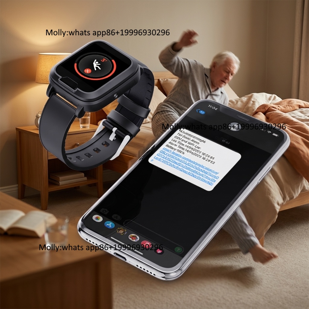 Fall Detection Watch - 転倒検知機能付き4G高齢者向けスマートウォッチ、GPS追跡、SOS緊急通報機能、心拍数測定、IP67防水、高齢者用ブレスレット