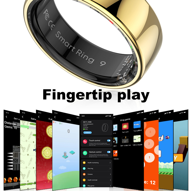 R08スマートリング 男女兼用 充電ケース付き、タッチコント - Temperature Ring Skin のレビューと価格