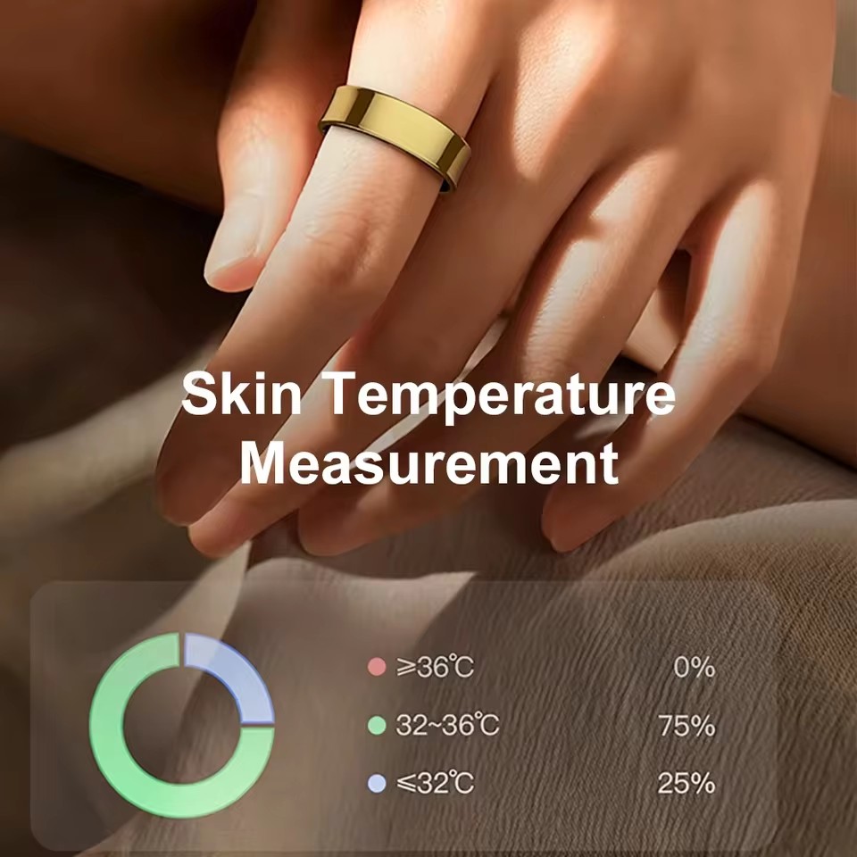 R09 スマートリング男性女性充電ケース付き、心拍数血中酸素 - Temperature Ring Skin のレビューと価格