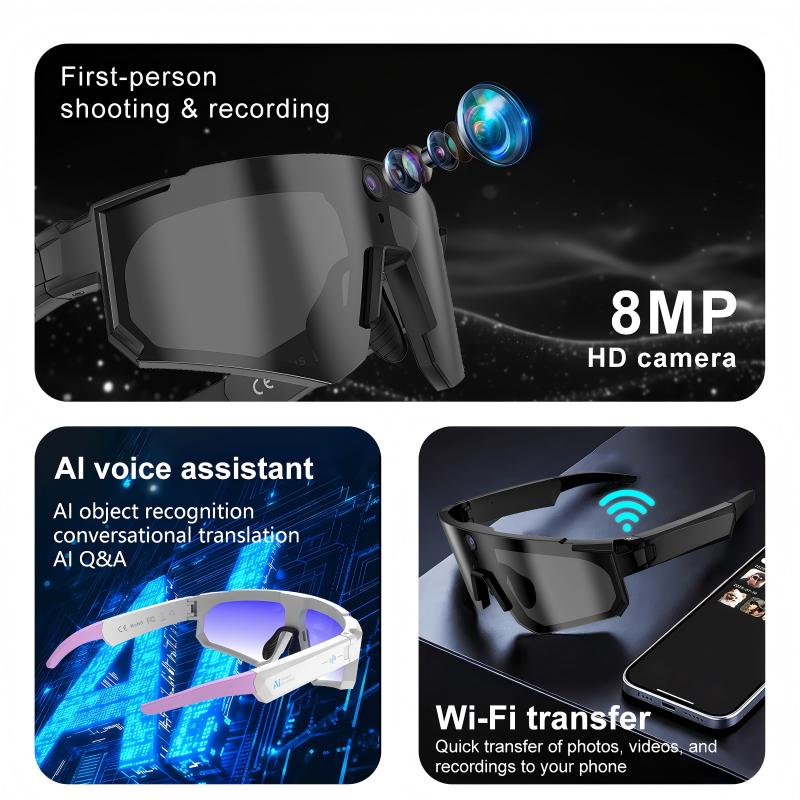 レノボAIスマートグラスChatGPT 1080Pカメラ 8 - Smart Glasses Lens のレビューと価格