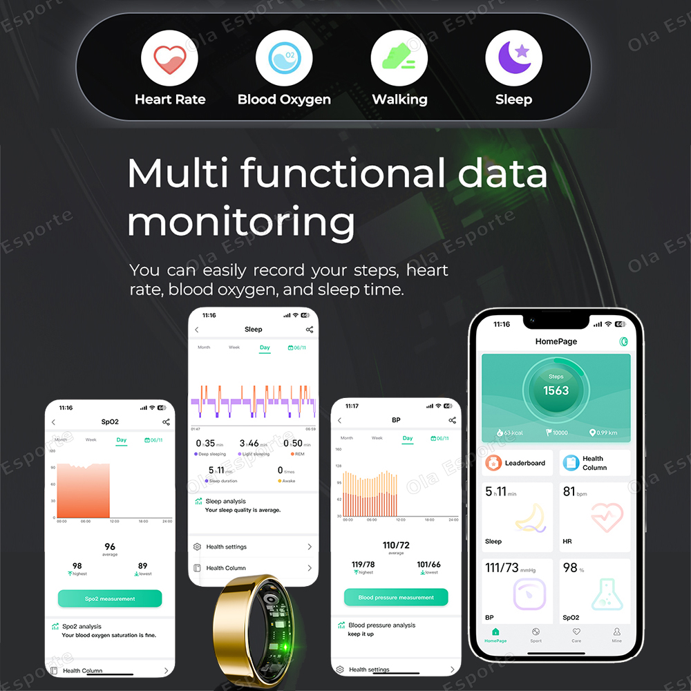 新しい R09 スマートリング男性女性用充電ケース付き、心拍 - Temperature Ring Skin のレビューと価格