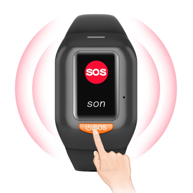 最新の高齢者 4 グラムスマートウォッチメンズカラースクリー - Fall Detection Watch のレビューと価格