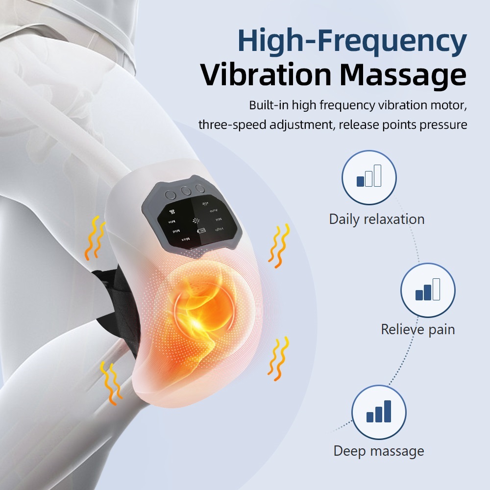 ワイヤレススマート膝マッサージ器 赤色光加熱療法 エアバッグ - Smart Knee Wrap のレビューと価格
