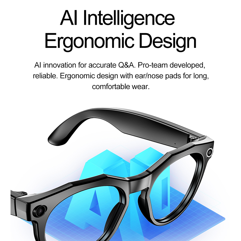 スマートAIフォトグラス 100以上の言語翻訳 物体認識 8 - Smart Glasses Lens のレビューと価格
