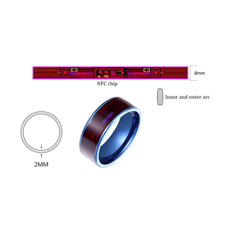 男性と女性のためのスマートフィンガーリング,スマートフォン, - Smart Ring Nfc Pay のレビューと価格