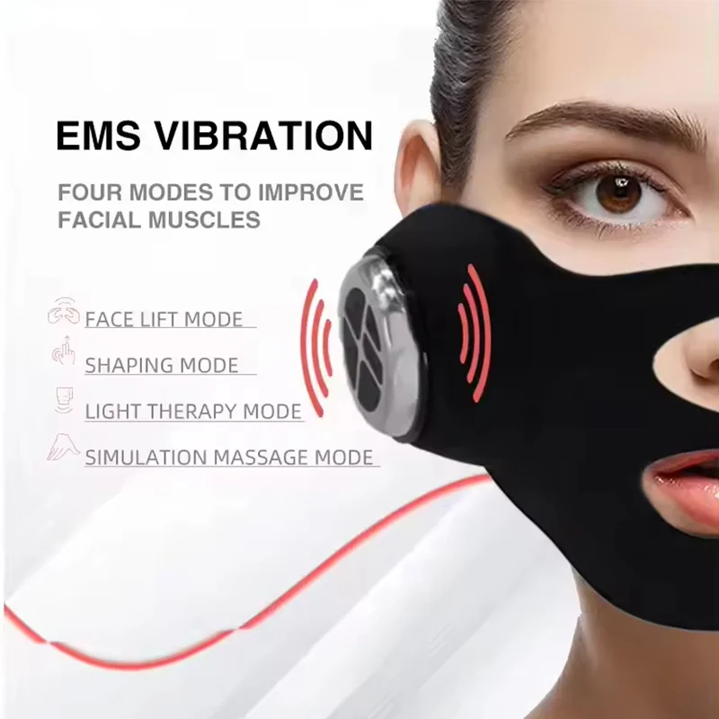 V フェイスリフティング EMS フェイシャルマスク赤青光療 - Galvanic Skin Sensor のレビューと価格