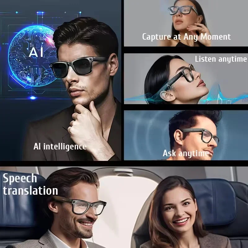 6K HD AIカメラ搭載メガネ 800MP調光多機能スマー - Smart Glasses Lens のレビューと価格