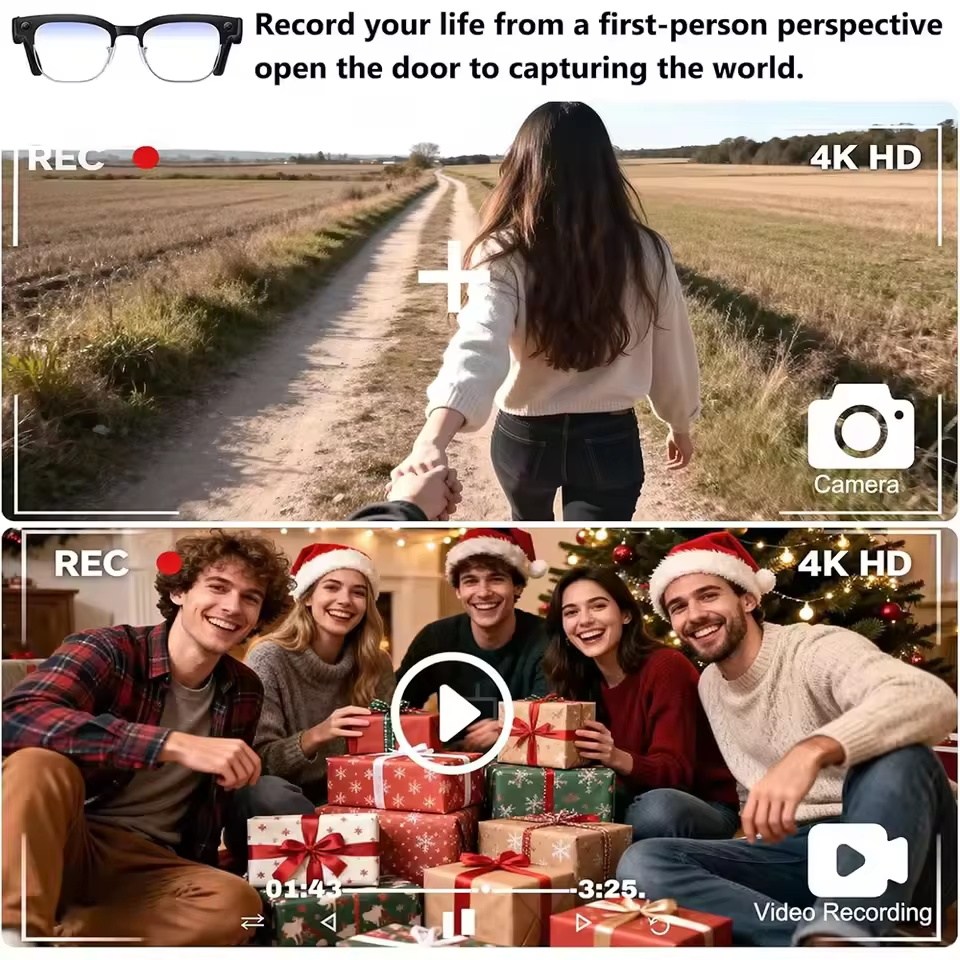 2026年新型 8MP超広角HDカメラ搭載スマートグラス ビ - Smart Glasses Lens のレビューと価格