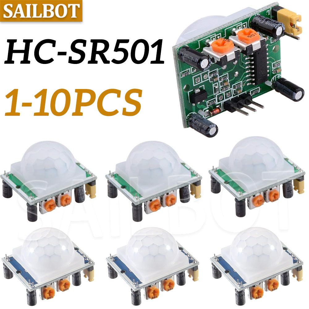 HC-SR501 PIR 赤外線センサー調整 IR 焦電型赤 - Muscle Sensor Emg のレビューと価格