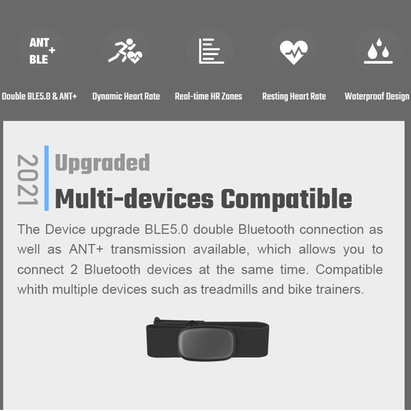 Fitcent-チェストストラップ,Bluetooth,5. - Breath Rate Monitor のレビューと価格