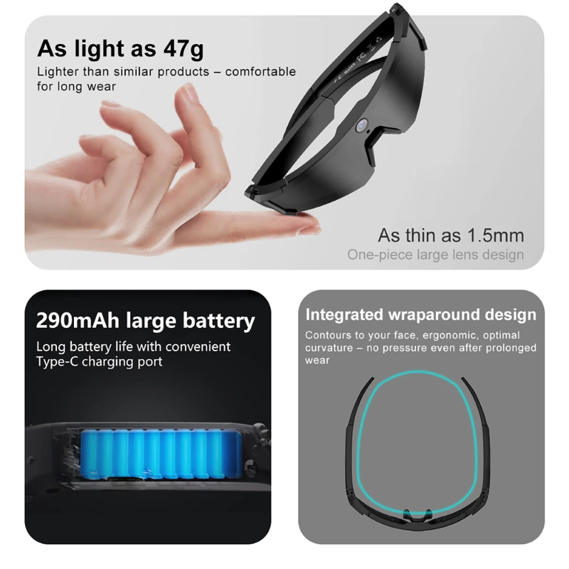 Mijia Al スマートグラス サイクリング ビデオ＆写真 - Smart Glasses Lens のレビューと価格