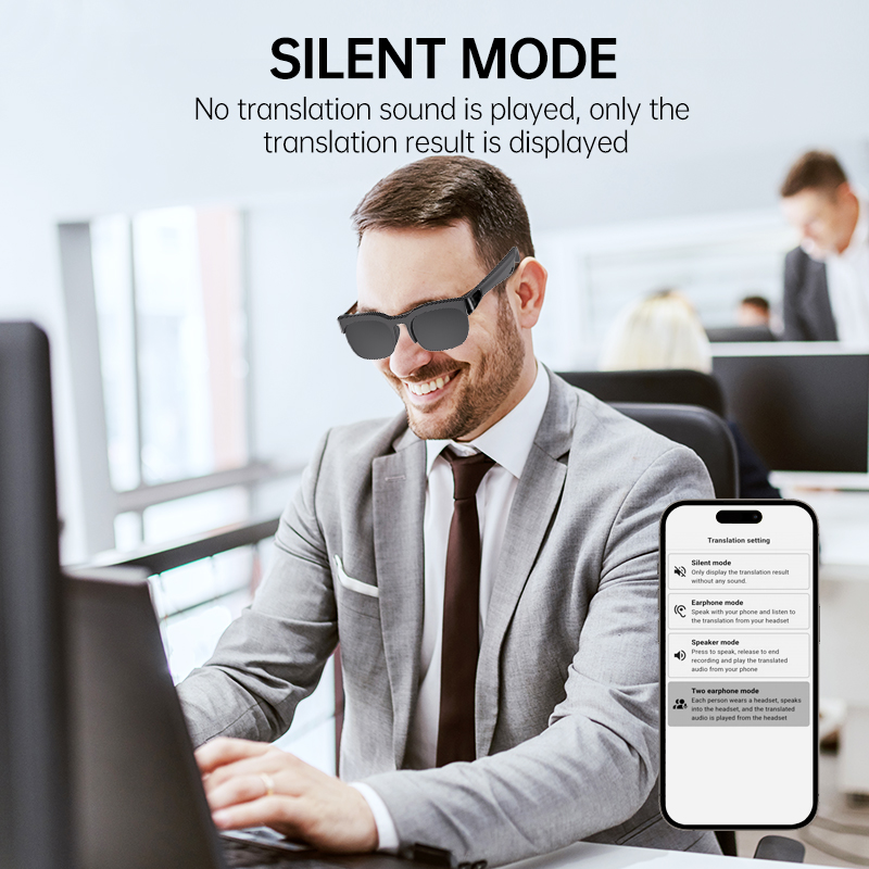 リアルタイム翻訳対応オープンイヤーBluetoothスマート - Smart Glasses Lens のレビューと価格