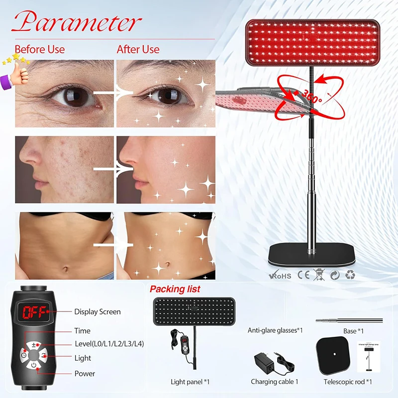 近赤外線ライトパネル 660nm 850nm 赤色光ランプ  - Galvanic Skin Sensor のレビューと価格