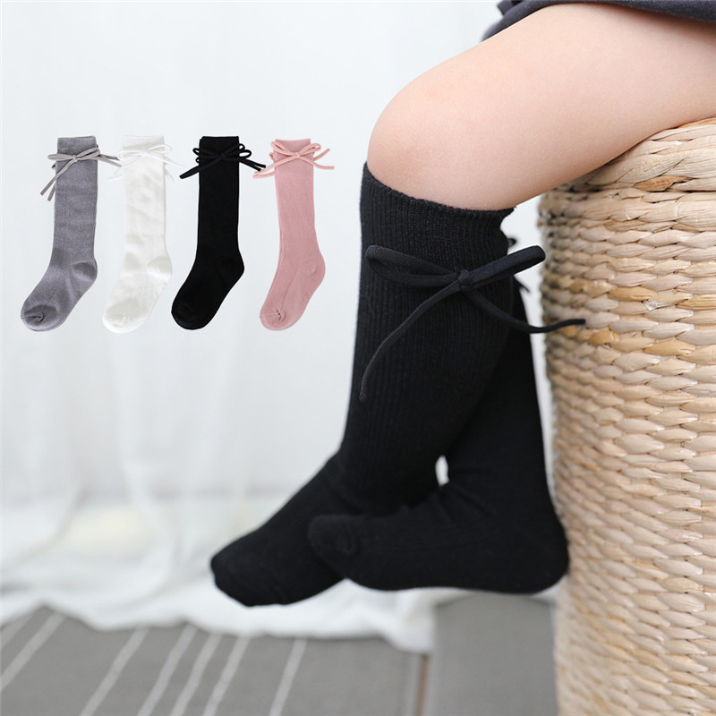 0〜7歳の女の赤ちゃんのための蝶ネクタイ付きの膝で柔らかい綿 - Baby Sock Oximeter のレビューと価格