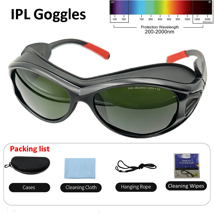 IPLレーザー脱毛用メガネ 赤色光療法レーザー美容施術者用保 - Light Therapy Glasses のレビューと価格