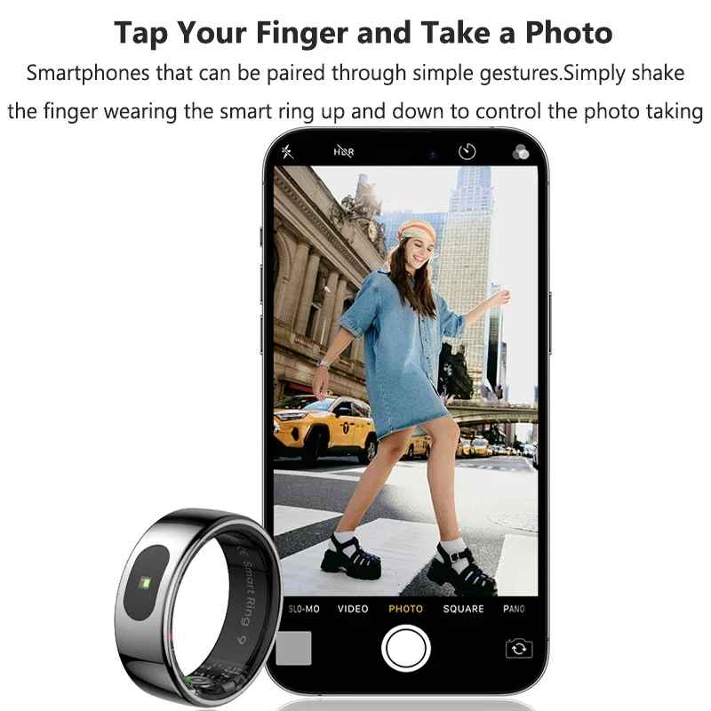 男性と女性のための防水スマートリング,5気圧の温度と健康モニ - Temperature Ring Skin のレビューと価格