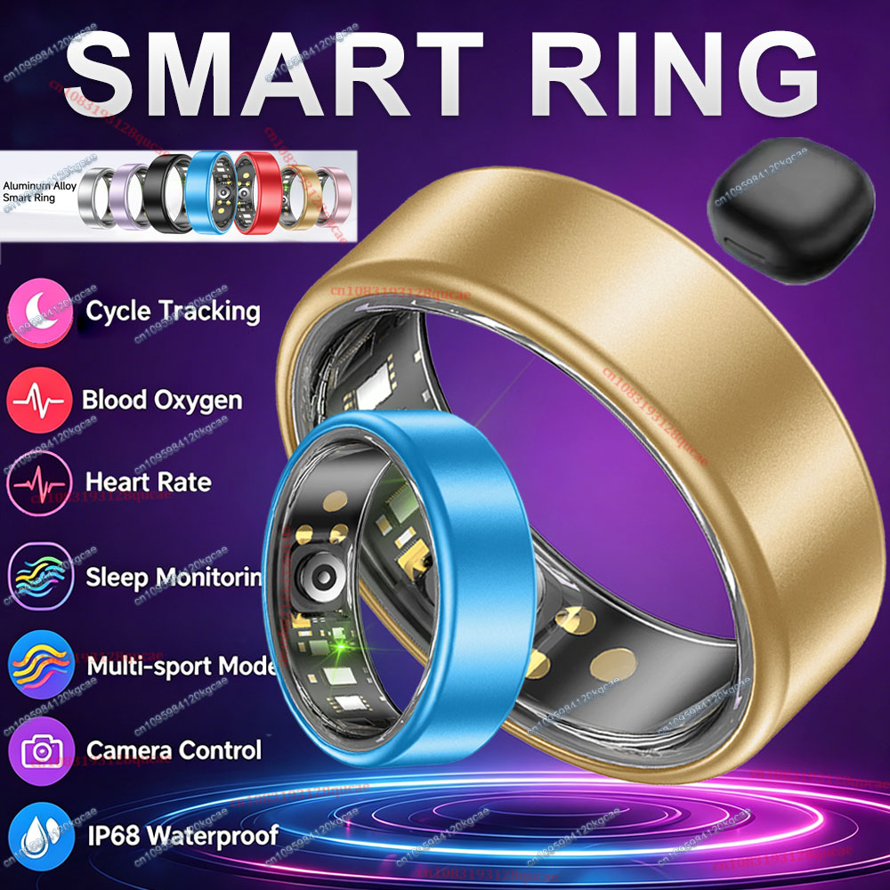 R09 スマートリング男性女性用充電ケース付き、心拍数血中酸 - Temperature Ring Skin のレビューと価格