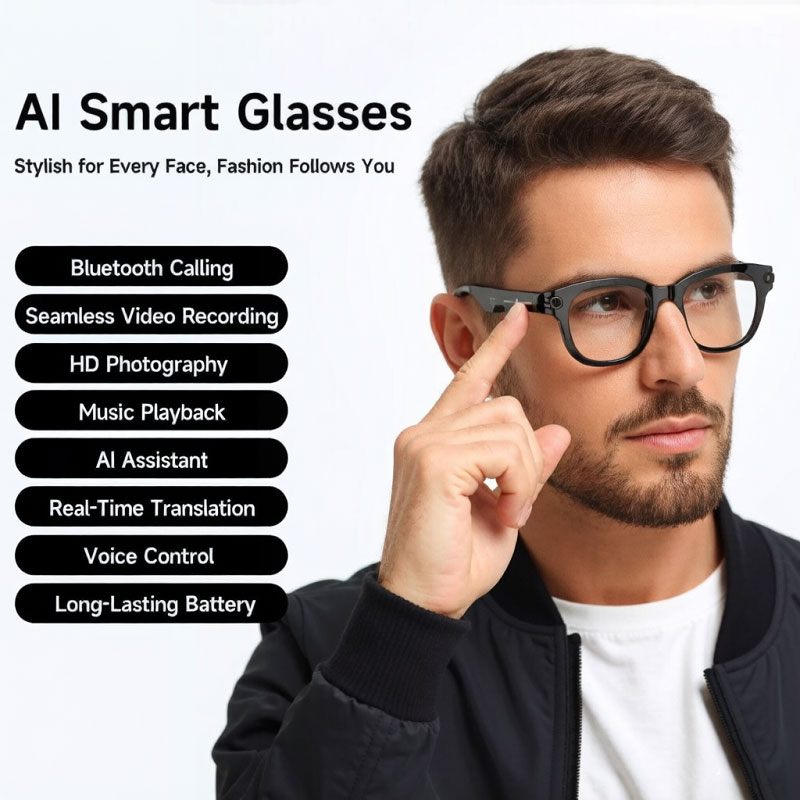 FLAUNT AIスマートグラス 4Kカメラ HD写真 Ch - Smart Glasses Lens のレビューと価格