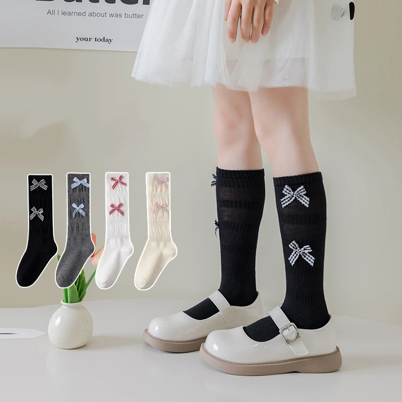 子供用ロングソックス 女の子用 春秋 コットンリボン付き 子 - Baby Sock Oximeter のレビューと価格